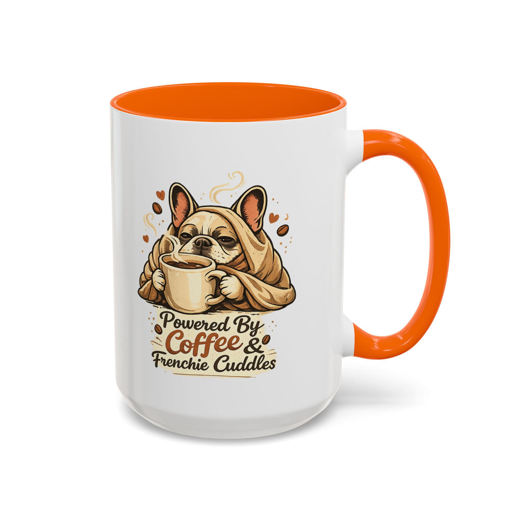 Powered By Coffee & Frenchie Cuddles - Accent Ceramic Mug