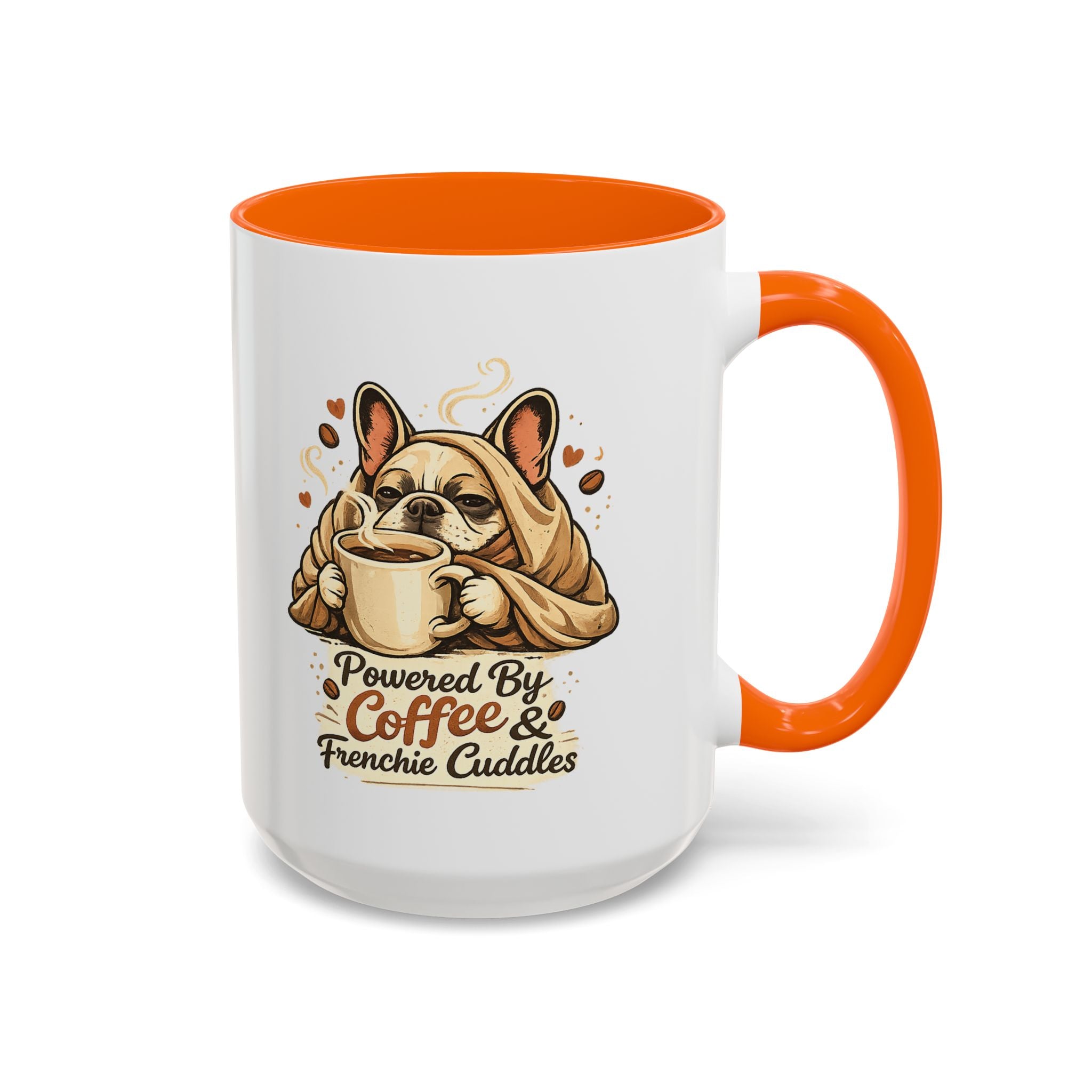 Powered By Coffee & Frenchie Cuddles - Accent Ceramic Mug