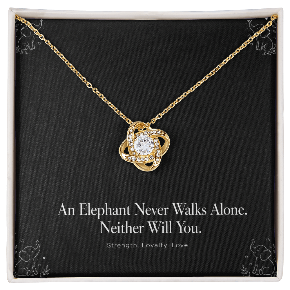 Elephant Strength & Love Necklace Card