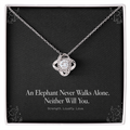Elephant Strength & Love Necklace Card