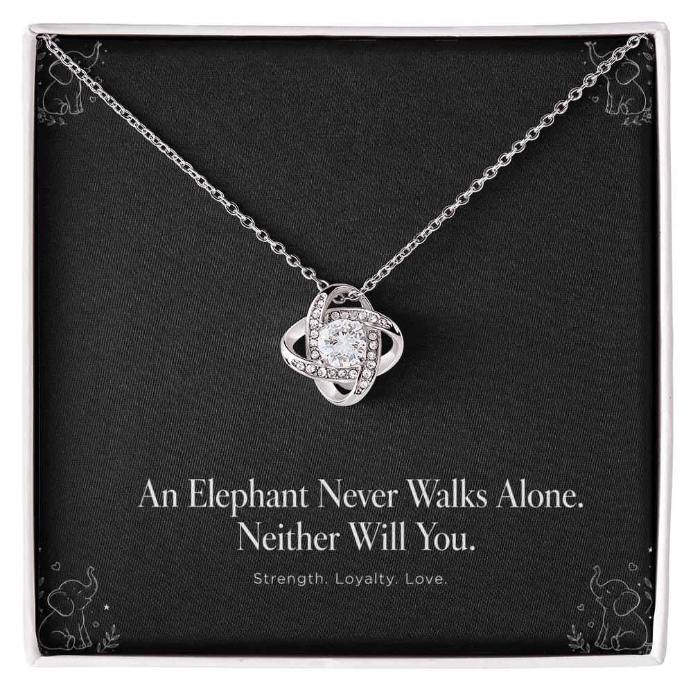 Elephant Strength & Love Necklace Card