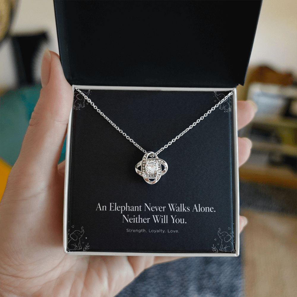 Elephant Strength & Love Necklace Card