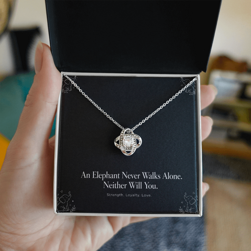 Elephant Strength & Love Necklace Card