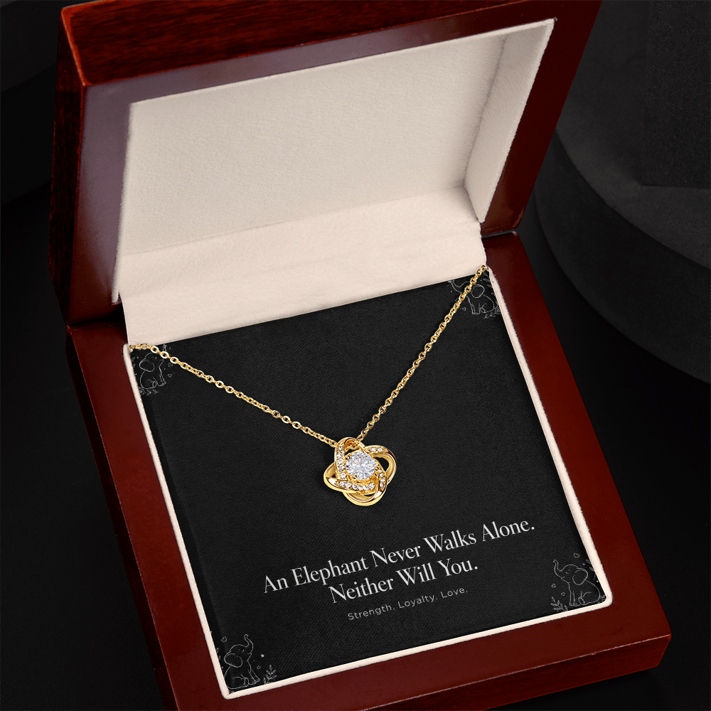 Elephant Strength & Love Necklace Card
