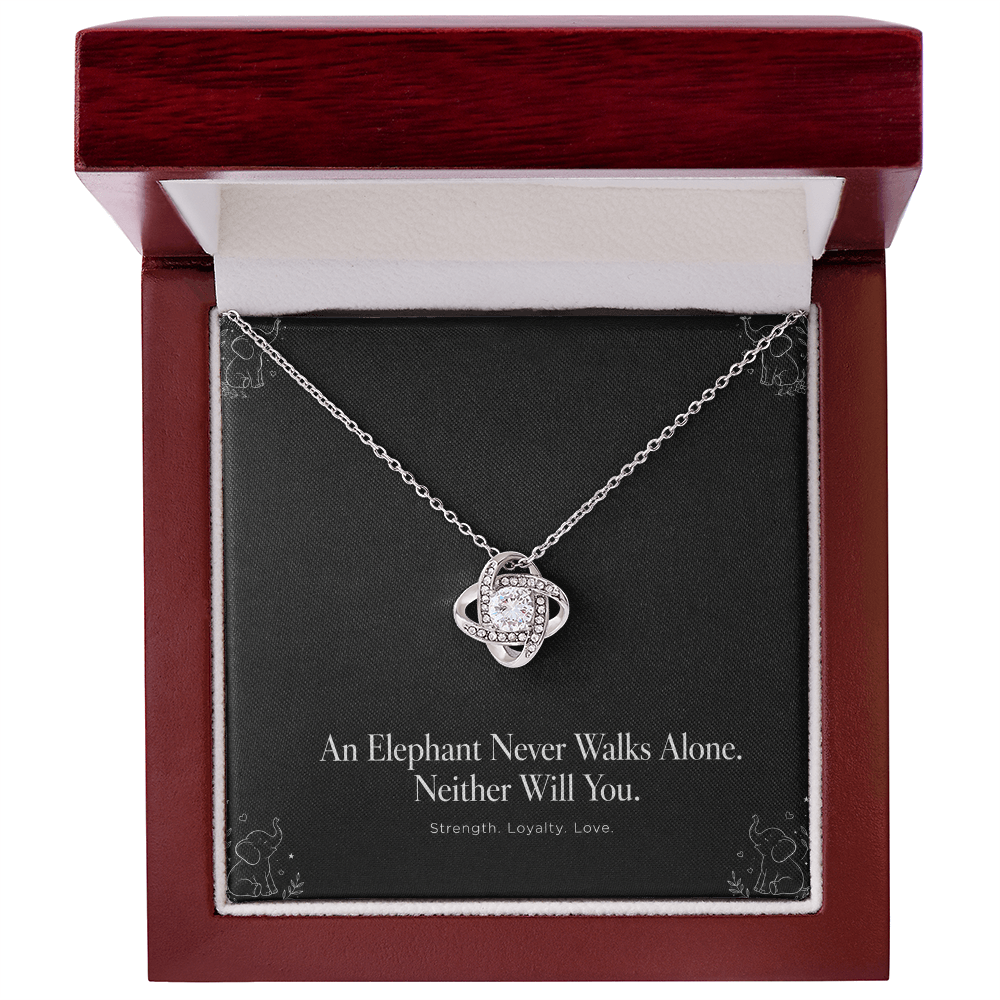 Elephant Strength & Love Necklace Card