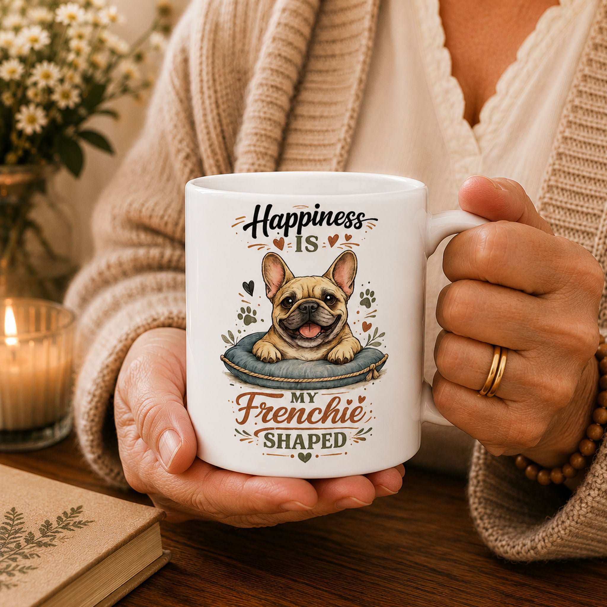 Happiness is My Frenchie Shaped